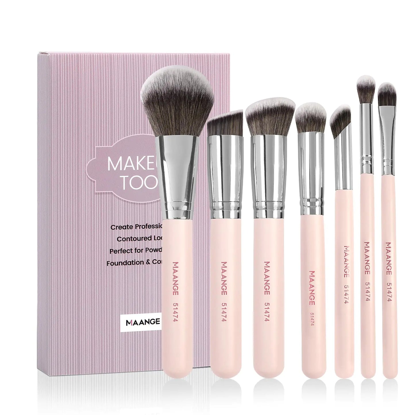 MAANGE 7 PCS Professional Makeup Brushes