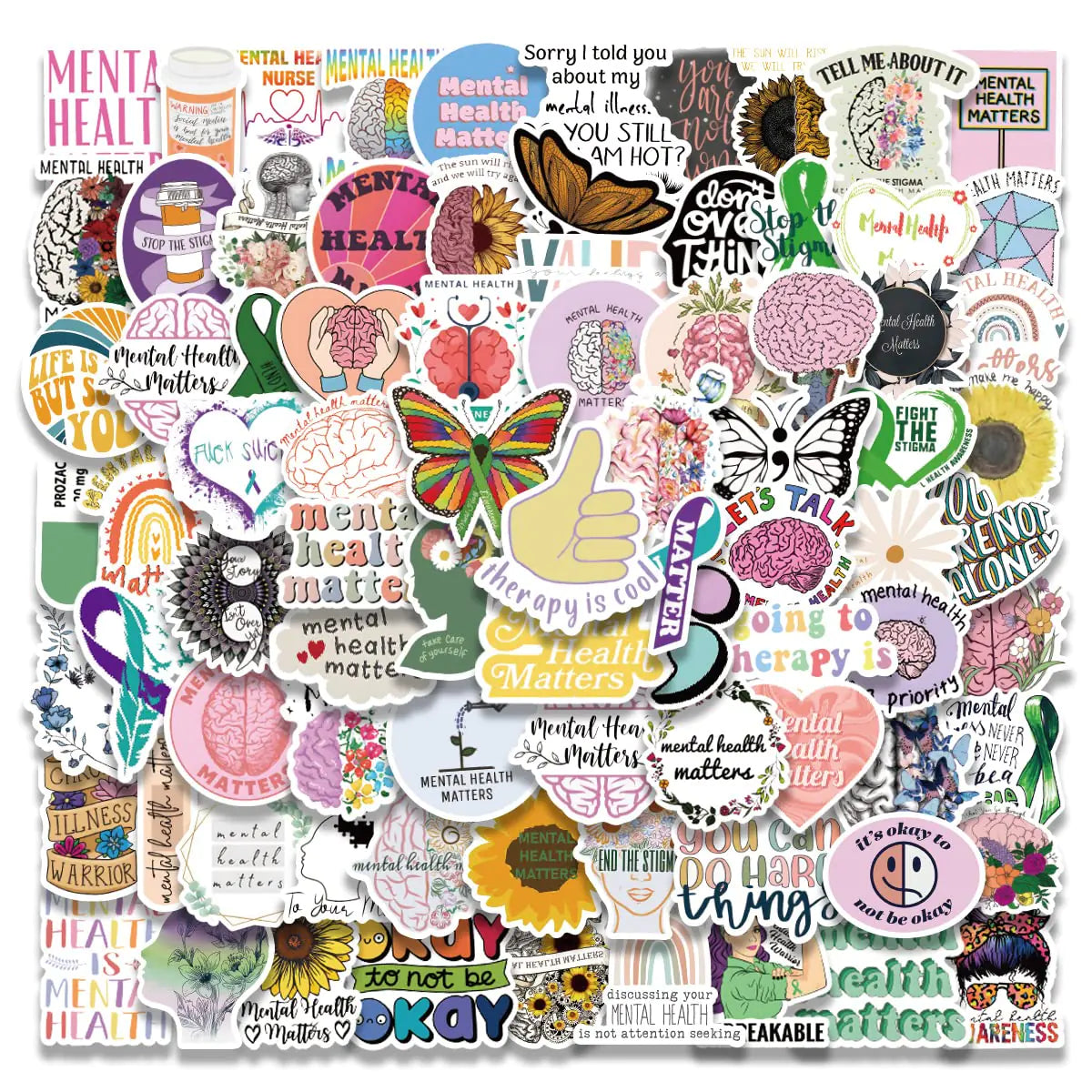 Mental Health Stickers 100PCS