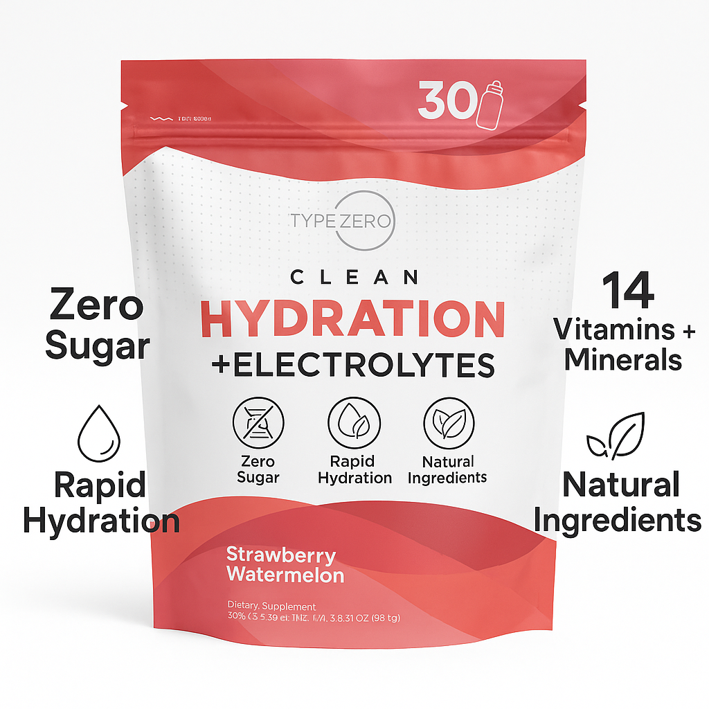 Clean Hydration Electrolyte Mix – Strawberry Watermelon | Zero Sugar, All Natural