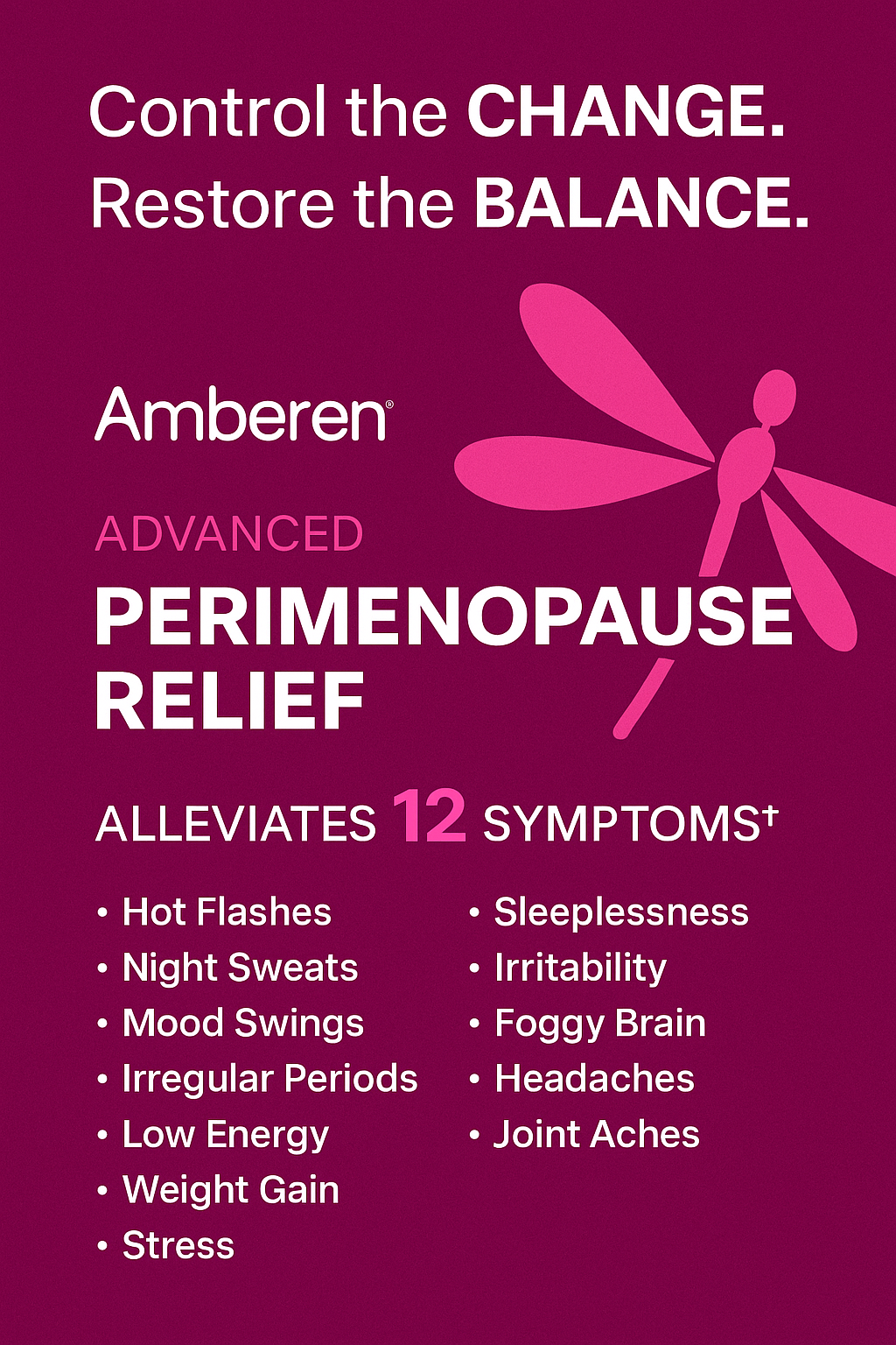Hormone Balance Support for Perimenopause – Amberen Multi-Symptom Formula