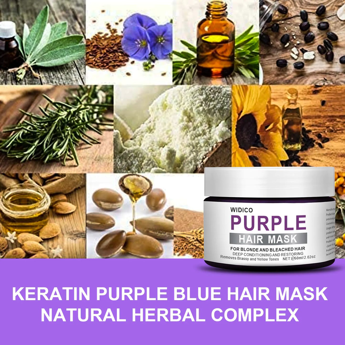 Purple Shampoo for Yellow Tone Removal and Hair Care